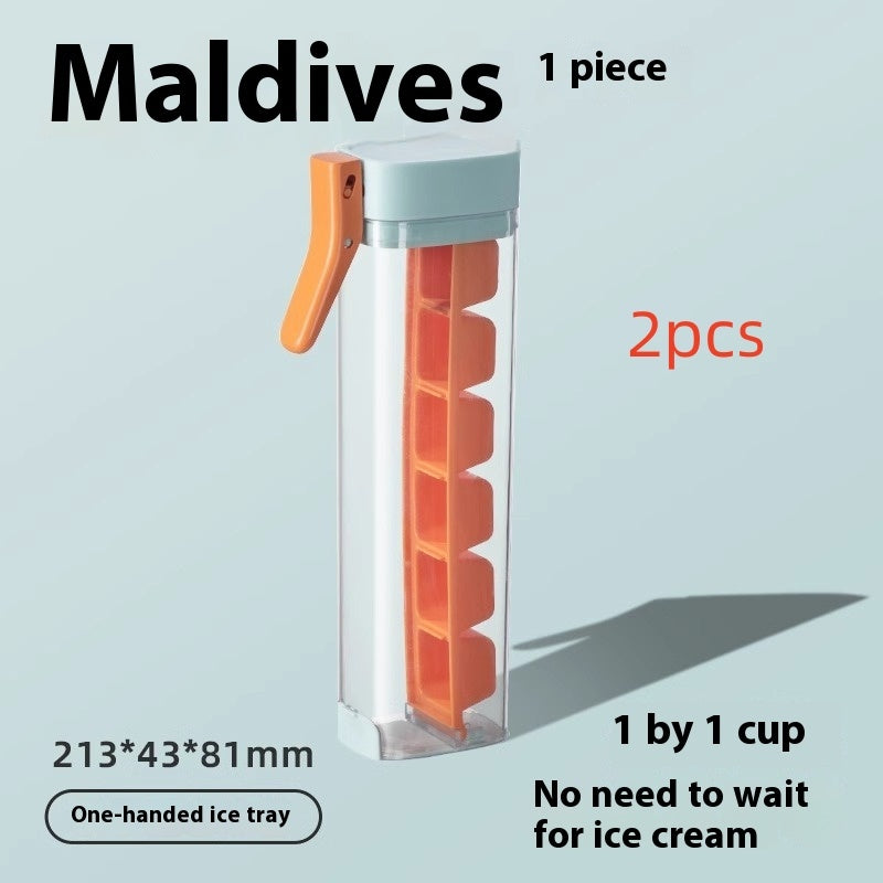 Maldives Color 2PCS - Food Grade Press Ice Tray With Storage Box Kitchen Gadget - ice maker at TFC&H Co.