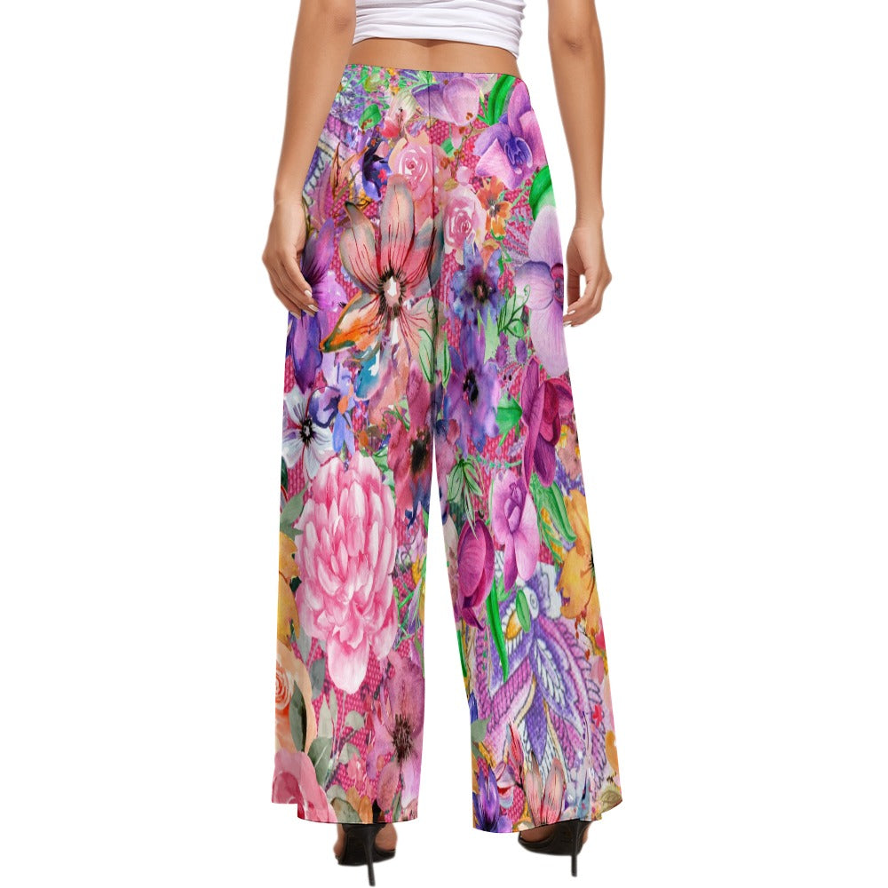- Nothing But Floral Women's Floral Wide Leg Pants - womens pants at TFC&H Co.