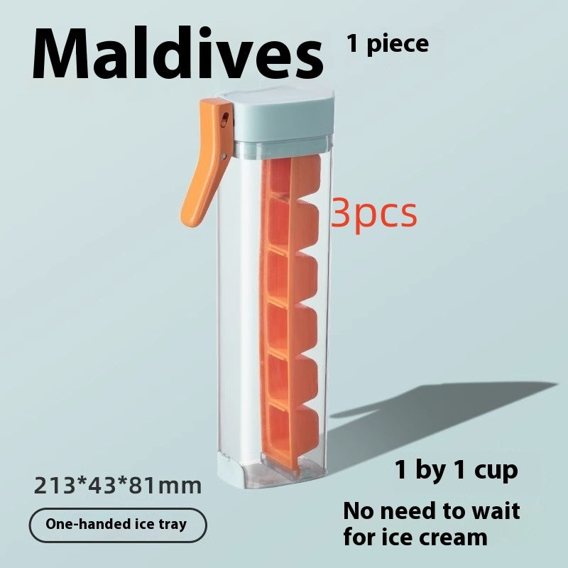 Maldives Color 3PCS - Food Grade Press Ice Tray With Storage Box Kitchen Gadget - ice maker at TFC&H Co.