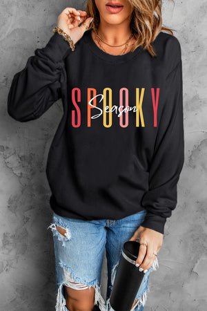 - Spooky Season Halloween Fashion Graphic Sweatshirt - womens sweatshirt at TFC&H Co.
