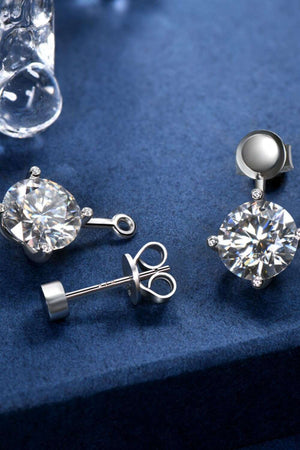 - 4 Carat Moissanite Drop Earrings - earrings at TFC&H Co.