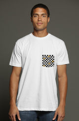 WHITE Indy 500 Pocket Tee - 2 colors - Ships from The USA - Men's T-Shirts at TFC&H Co.
