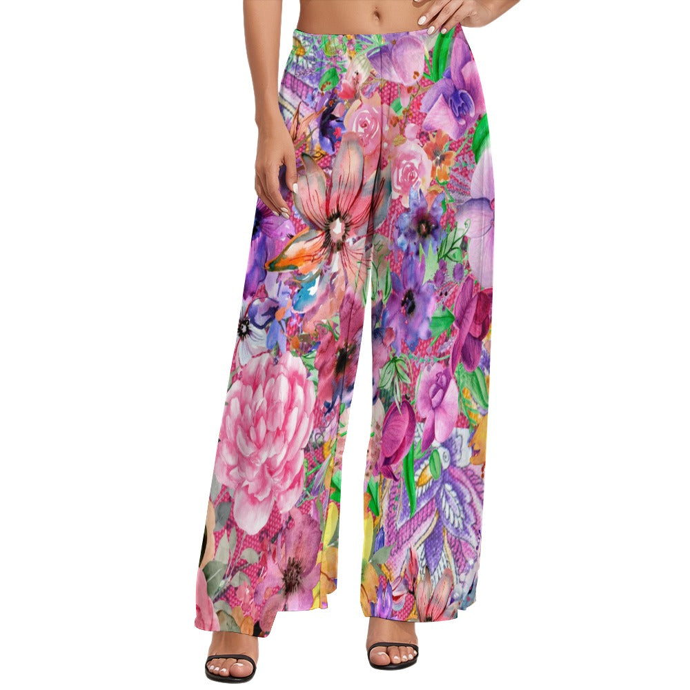 - Nothing But Floral Women's Floral Wide Leg Pants - womens pants at TFC&H Co.