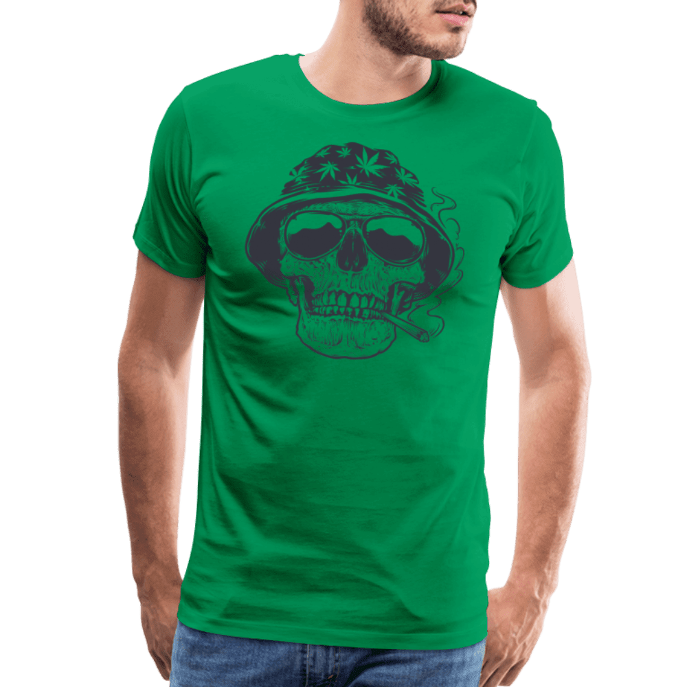kelly green - Premium Men's T-Shirt - 420 Wear | Weed Skull Design | Soft, Comfortable, Durable - Mens Premium T-Shirt | Spreadshirt 812 at TFC&H Co.