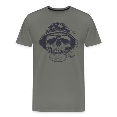asphalt gray Premium Men's T-Shirt - 420 Wear | Weed Skull Design | Soft, Comfortable, Durable - Men's Premium T-Shirt | Spreadshirt 812 at TFC&H Co.
