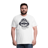 white - Premium Men's T-Shirt - 420 Wear | Weed Skull Design | Soft, Comfortable, Durable - Mens Premium T-Shirt | Spreadshirt 812 at TFC&H Co.