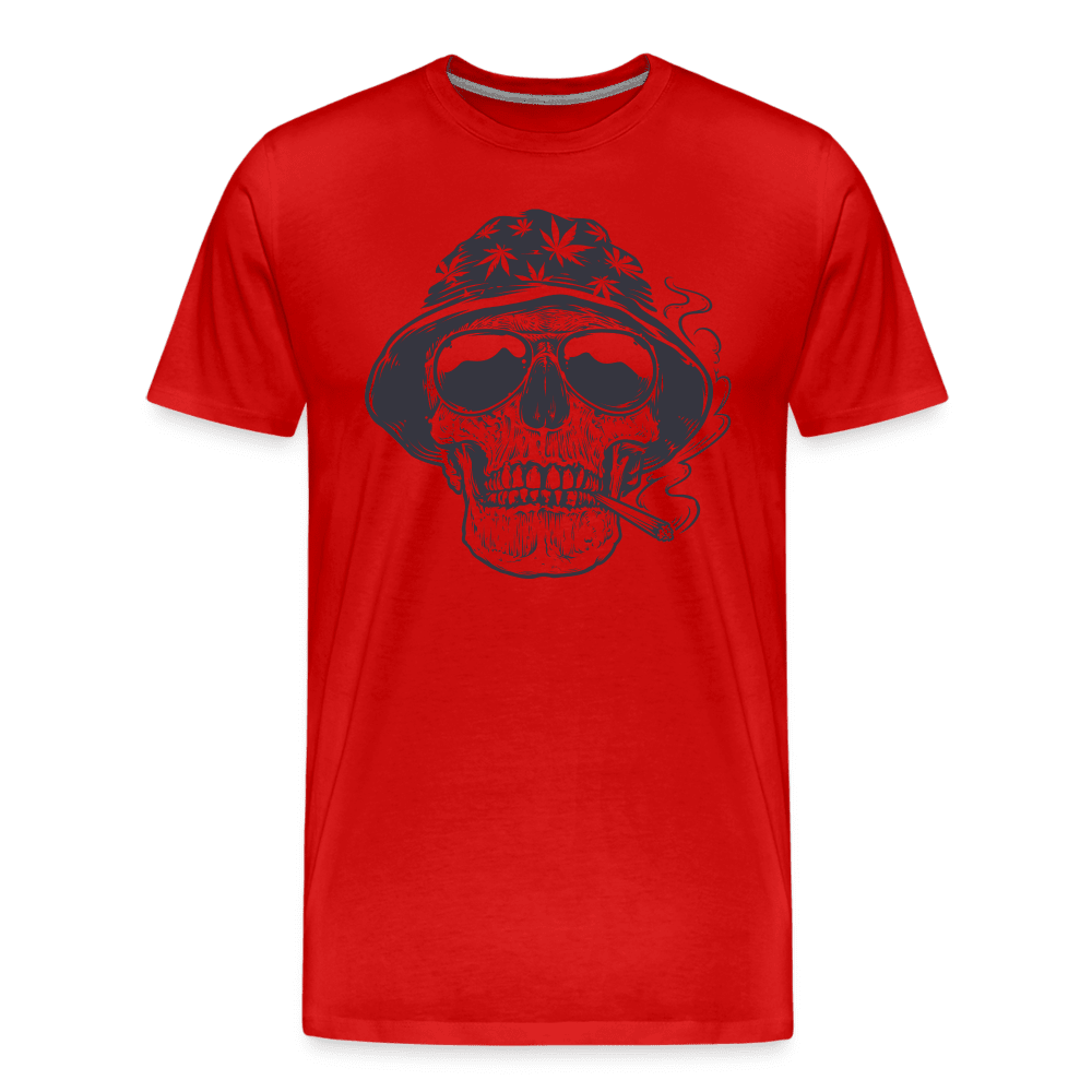 red - Premium Men's T-Shirt - 420 Wear | Weed Skull Design | Soft, Comfortable, Durable - Mens Premium T-Shirt | Spreadshirt 812 at TFC&H Co.