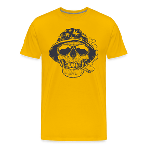 sun yellow - Premium Men's T-Shirt - 420 Wear | Weed Skull Design | Soft, Comfortable, Durable - Mens Premium T-Shirt | Spreadshirt 812 at TFC&H Co.