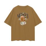 BROWN Money Streetwear Unisex 100% Cotton Loose Basic Tee - Ships from The USA - Unisex T-Shirt at TFC&H Co.