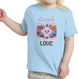 Light Blue - Laugh Love Toddler Girl's Fine Jersey Tee - girls t-shirt at TFC&H Co.