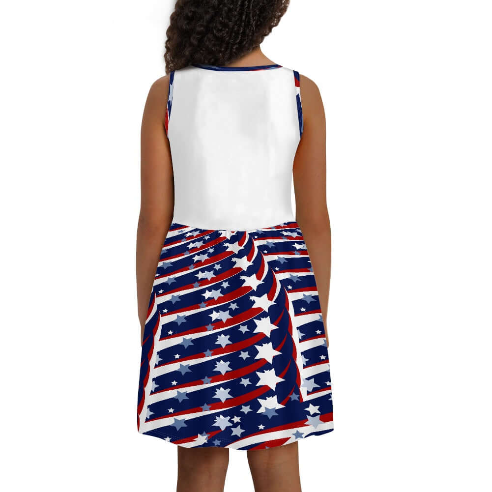 - 4th of July Patriotic Girls' Dress with Pockets - girls dress at TFC&H Co.