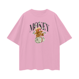 BEAN PASTE RED Money Streetwear Unisex 100% Cotton Loose Basic Tee - Ships from The USA - Unisex T-Shirt at TFC&H Co.