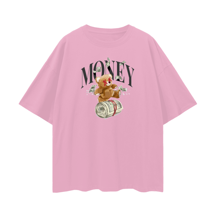 BEAN PASTE RED - Money Streetwear Unisex 100% Cotton Loose Basic Tee - Ships from The USA - Unisex T-Shirt at TFC&H Co.