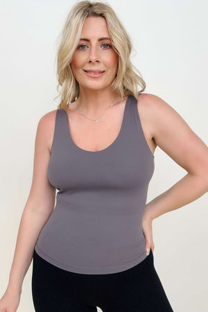 Dark Violet - 5 Colors - FawnFit Medium Length Lift Tank 2.0 - Ships from The US - Tank Tops & Camis at TFC&H Co.