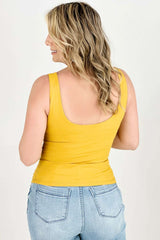 MUSTARD YELLOW - 5 Colors - FawnFit Medium Length Lift Tank 2.0 - Ships from The US - Tank Tops & Camis at TFC&H Co.