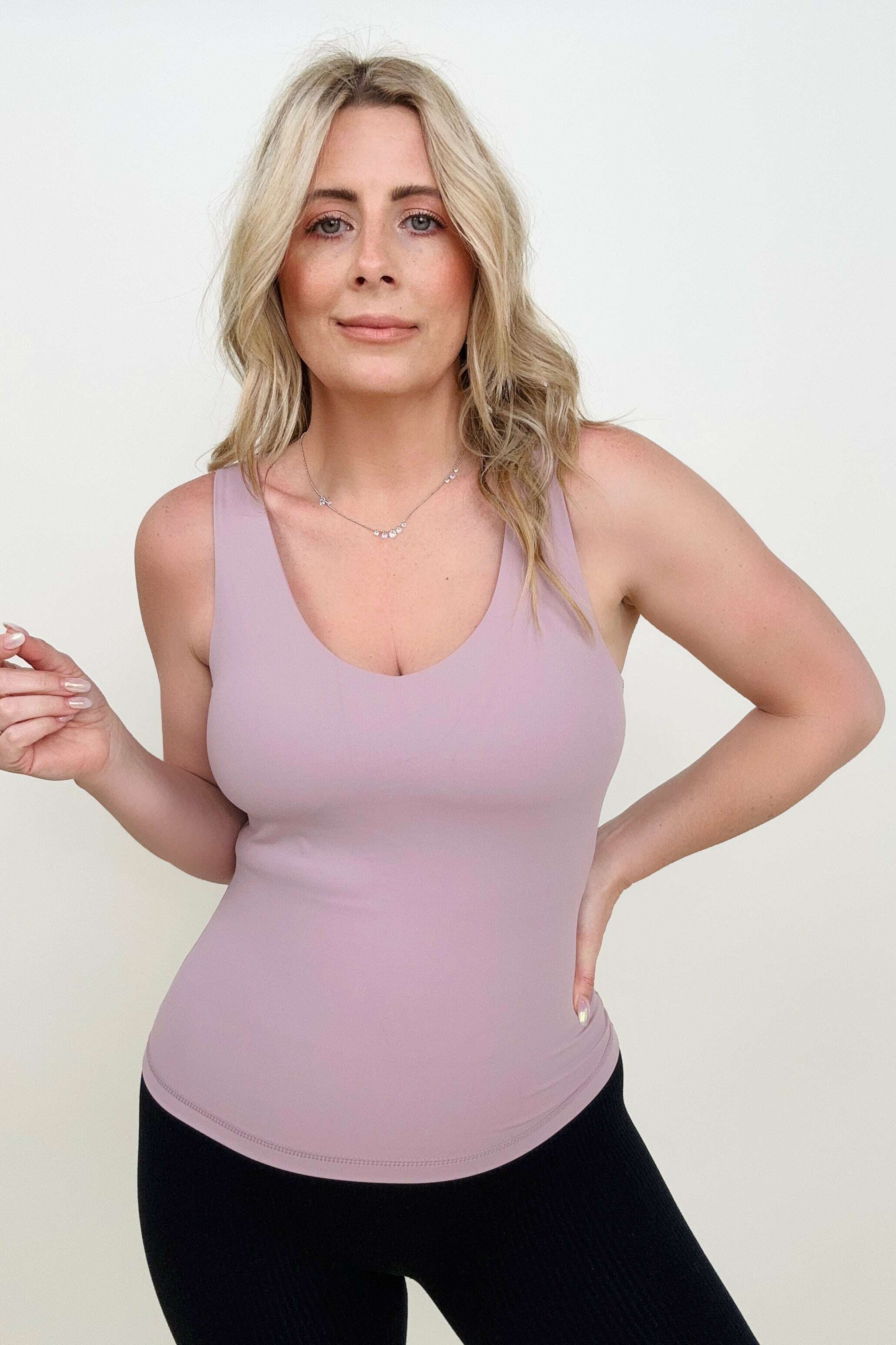Dusty Mauve - 5 Colors - FawnFit Medium Length Lift Tank 2.0 - Ships from The US - Tank Tops & Camis at TFC&H Co.