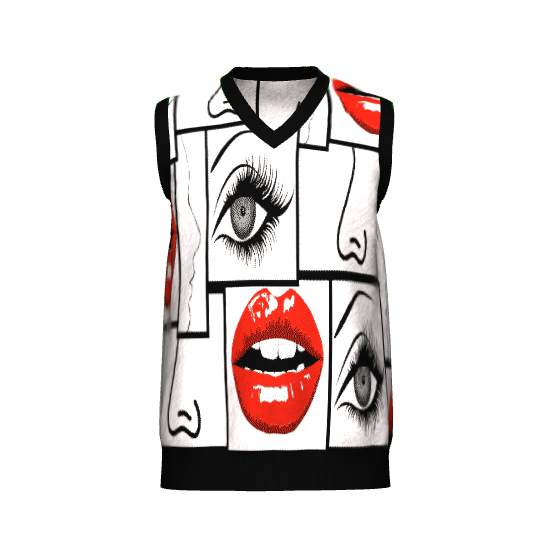 - Attributes Jacquard Women's Knitted V-Neck Vest - womens vest at TFC&H Co.