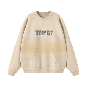 Teddy Rip Word Streetwear Unisex Colored Gradient Washed Effect Pullover - unisex sweaters at TFC&H Co.