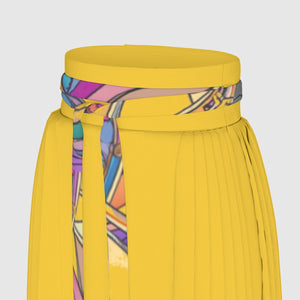 - Abstract Urbania Women's Traditional Chinese Pleated Skirt - womens skirt at TFC&H Co.