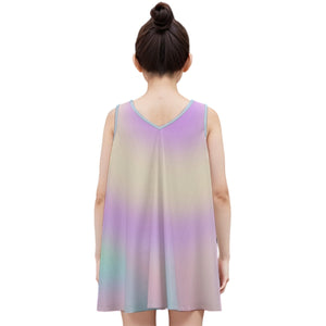 - Cotton Candy Prism Kid's Sleeveless Dress | 100% Cotton - girls dress at TFC&H Co.