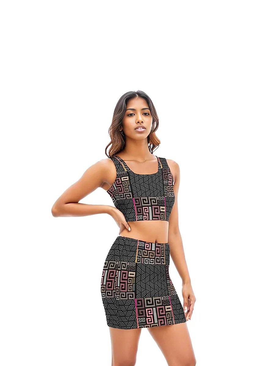 Squared Women's Camisole And Hip Skirt Outfit Set