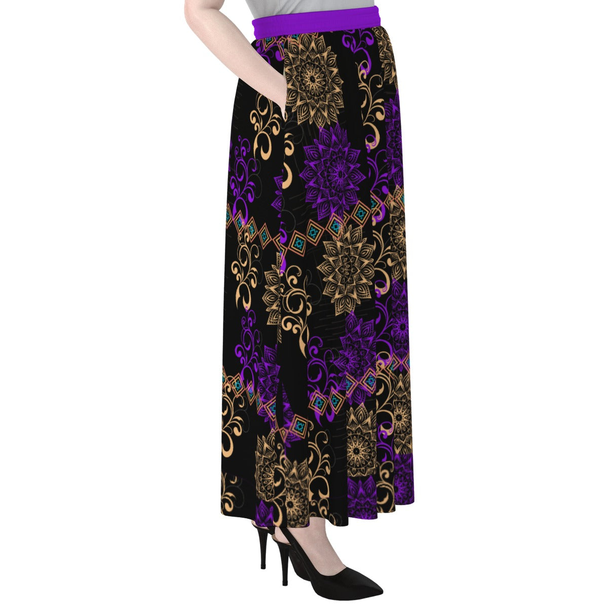 - Royal Hues Women's Maxi Chiffon Skirt With Lining - womens skirts at TFC&H Co.