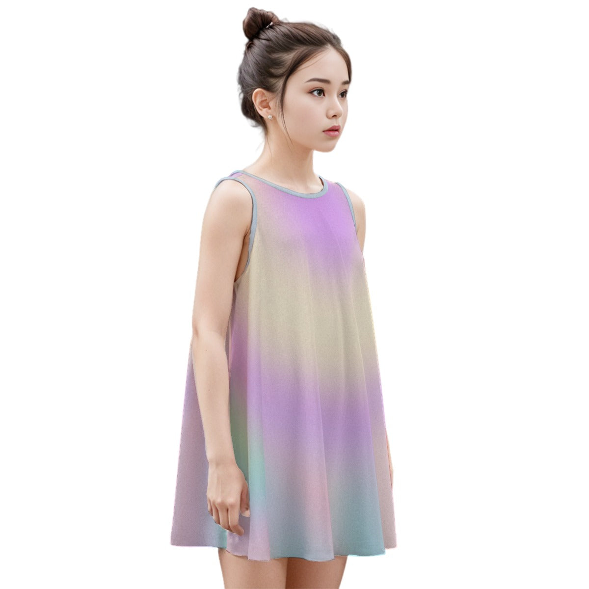 - Cotton Candy Prism Kid's Sleeveless Dress | 100% Cotton - girls dress at TFC&H Co.