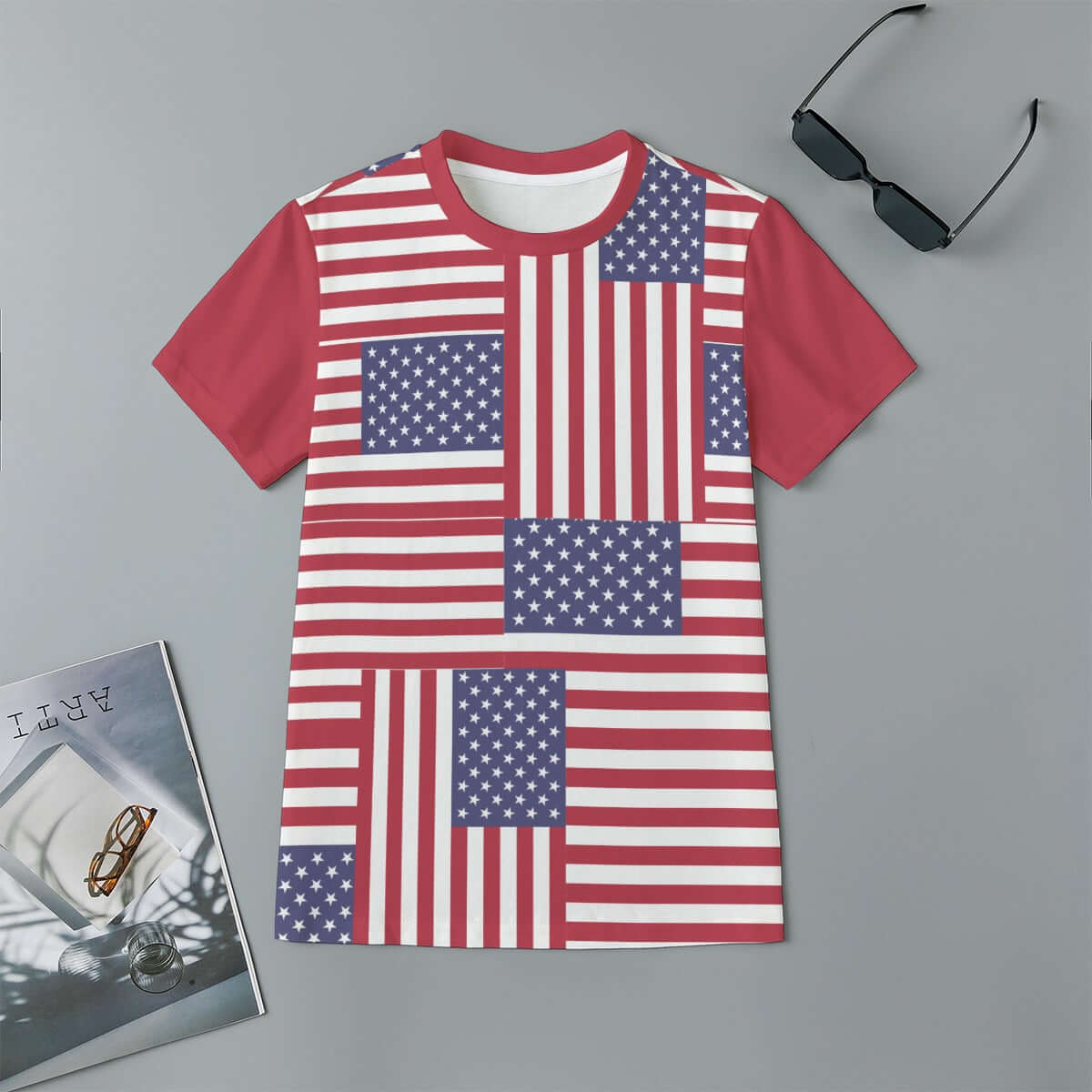 White - 4th of July Kid's Short-Sleeve T-Shirt Red | 100% Cotton - at TFC&H Co.