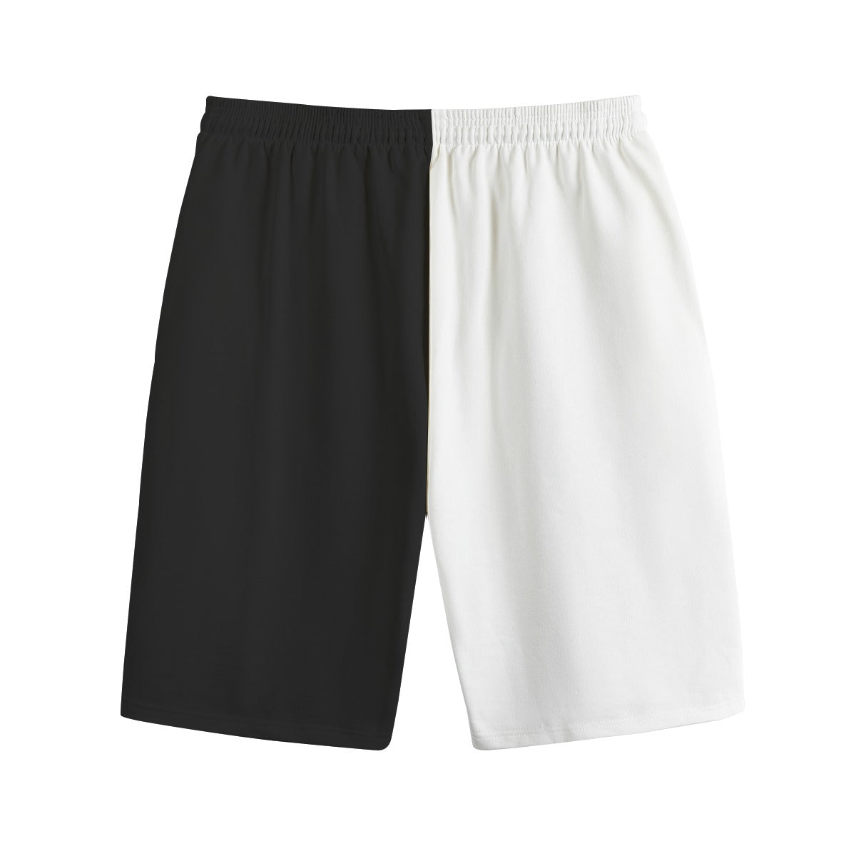 AM&IS Black Color Block Men's Shorts | 100% Cotton
