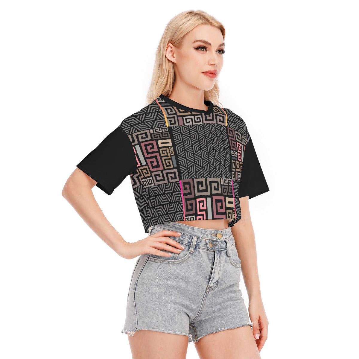 Squared Women's Cropped T-shirt | 100% Cotton