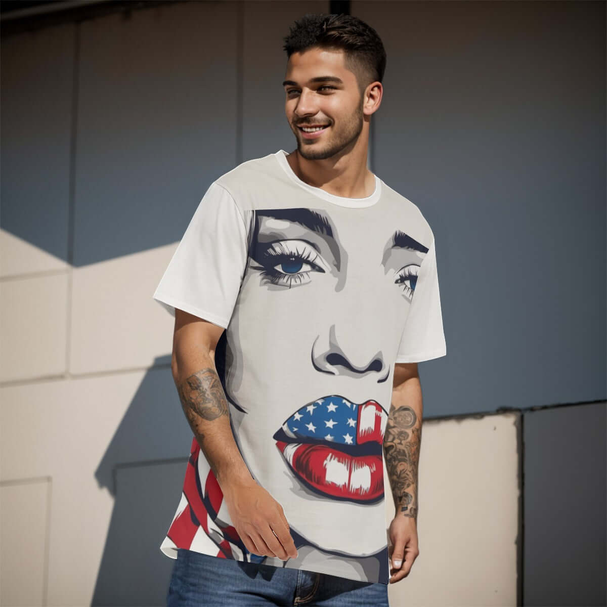 White - 4th of July Men's O-Neck T-Shirt | 100% Cotton - mens t-shirt at TFC&H Co.