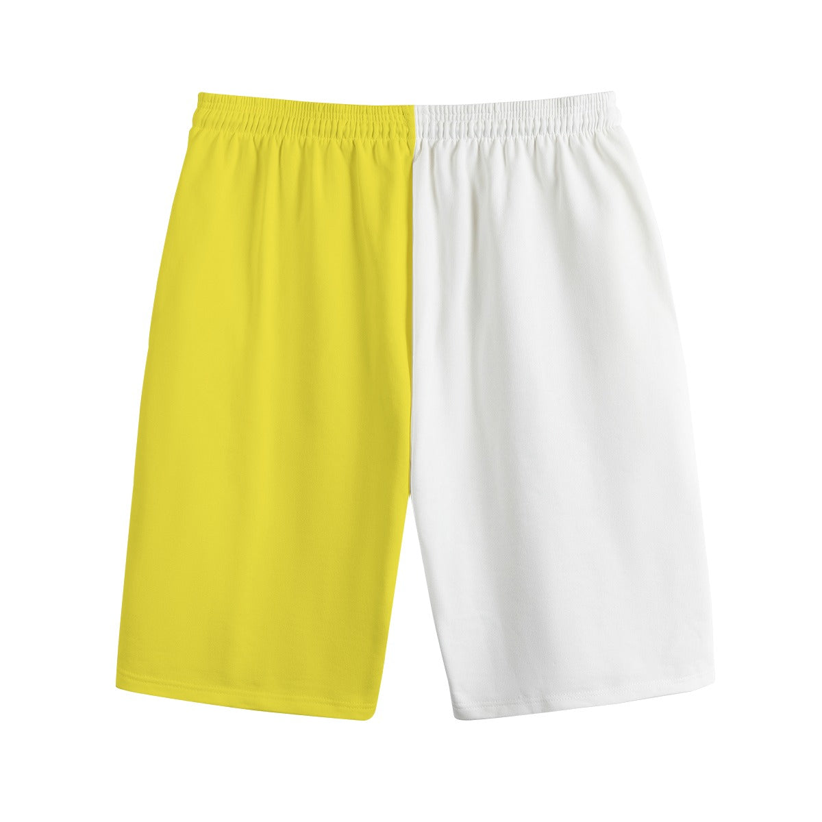AM&IS Yellow Color Block Men's Shorts | 100% Cotton
