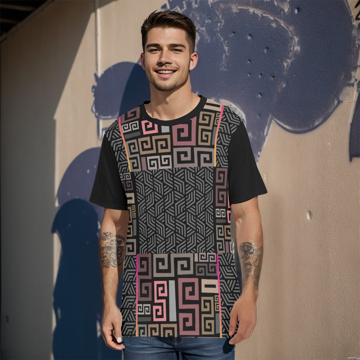Squared Men's O-Neck T-Shirt | 100% Cotton