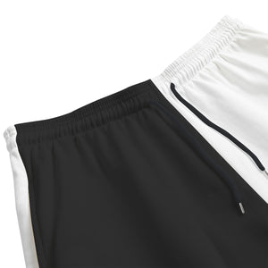 - AM&IS Black Color Block Men's Shorts | 100% Cotton - mens shorts at TFC&H Co.