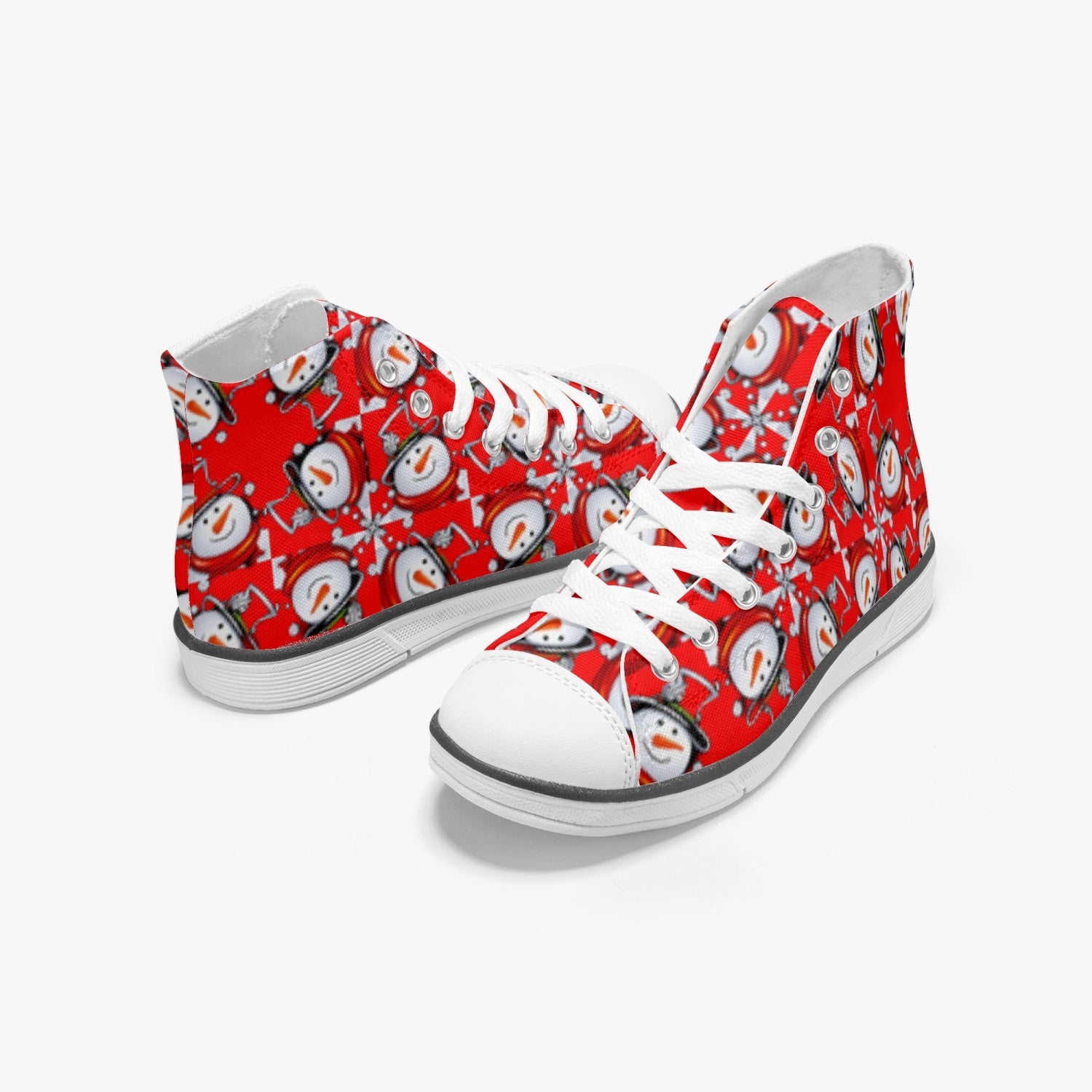 - Snow Man's Delight Kid's Light High-Top Canvas Christmas Shoes - Kids Sneakers at TFC&H Co.