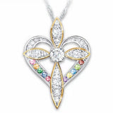 Love heart shaped cross 1PC Fashion Love Heart Shaped Cross Pendant - necklace at TFC&H Co.