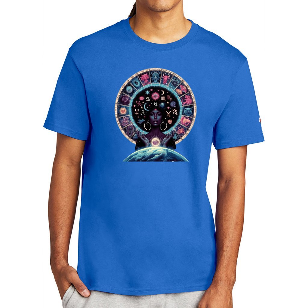 Royal Blue - Celestial Zodiac 2 Unisex Champion T-shirt - Unisex T-Shirt at TFC&H Co.