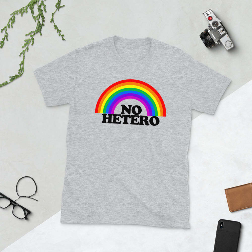 Light Grey - No Hetero T-shirts For Both Men And Women|Pride T-shirt - unisex t-shirt at TFC&H Co.