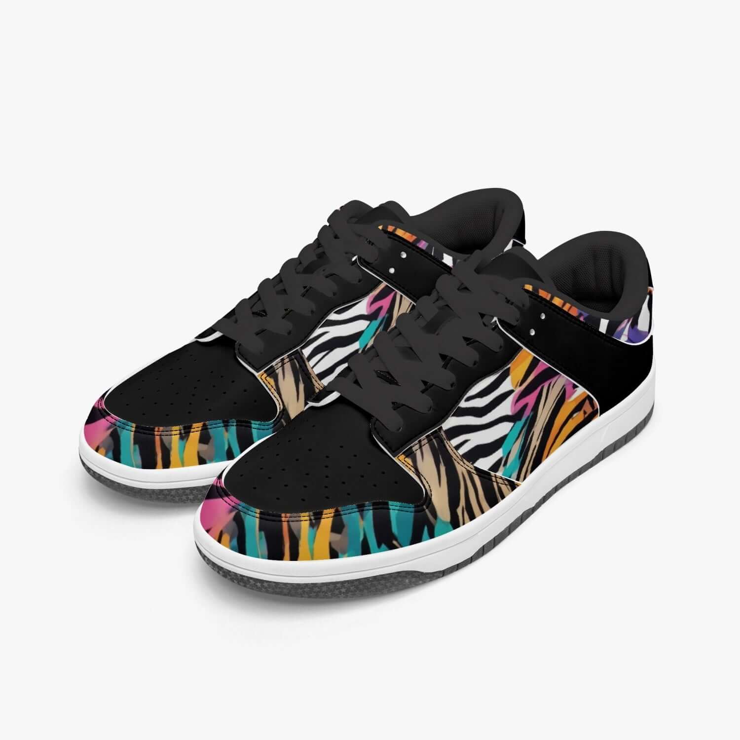 - Animal Wild Dunk Stylish Low-Top Leather Black Sneakers - unisex sneakers at TFC&H Co.