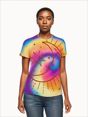 - Tie-Dye Moon Classic Sublimation Women's T-Shirt - womens t-shirt at TFC&H Co.