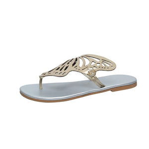 Silver - Fashion Hollow Butterfly Flip-Flops For Women - womens sandals at TFC&H Co.