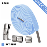 Sky Blue - Press Lock Shoelaces Without Ties - shoelaces at TFC&H Co.