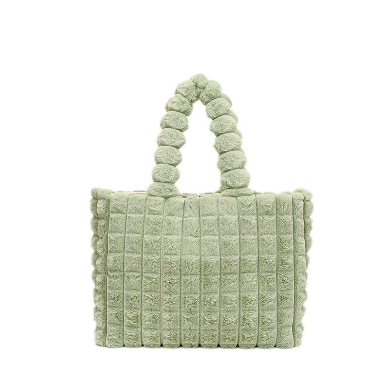 Green Bubble Plush Handbag - handbags at TFC&H Co.