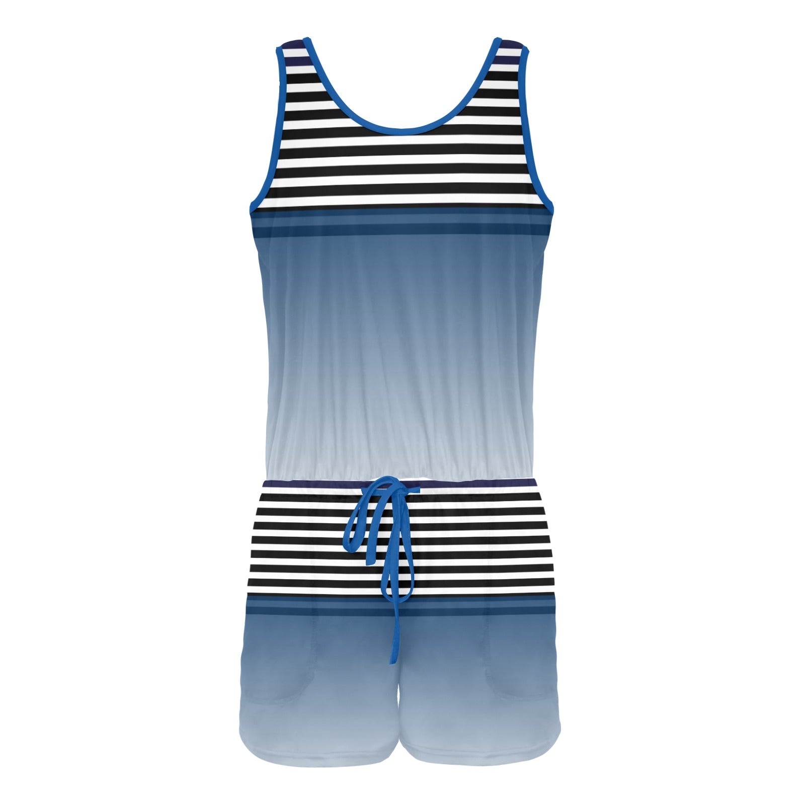 - Ombre Striped Vest Romper - womens romper at TFC&H Co.