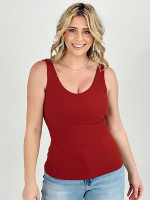 RUSTY RED - 7 Colors - FawnFit Long Length Lift Tank 2.0 - Ships from The US - Tank Tops & Camis at TFC&H Co.