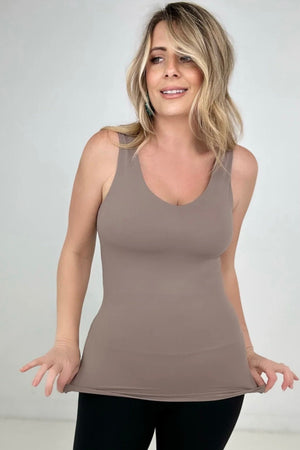 TAUPE 7 Colors - FawnFit Long Length Lift Tank 2.0 - Ships from The US - Tank Tops & Camis at TFC&H Co.