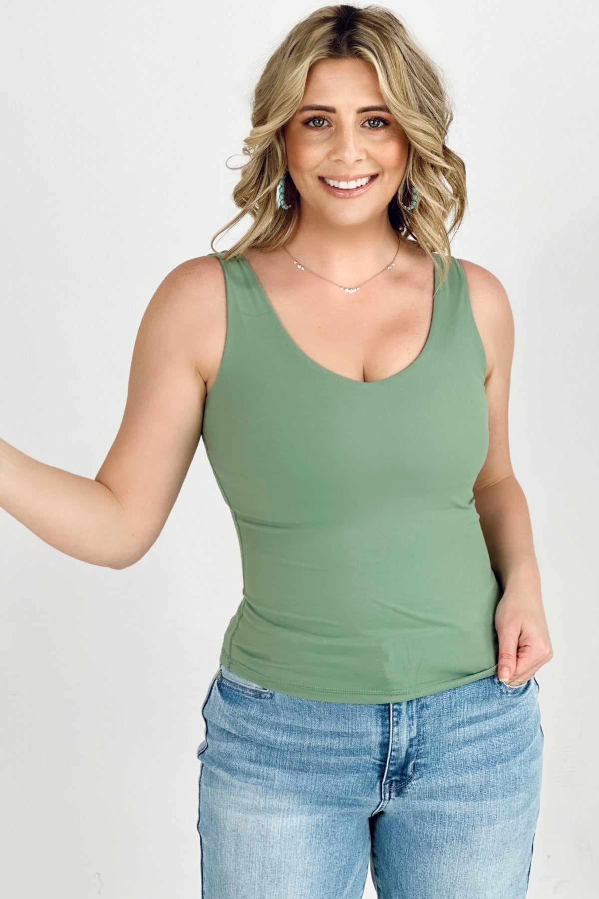 SAGE - 7 Colors - FawnFit Long Length Lift Tank 2.0 - Ships from The US - Tank Tops & Camis at TFC&H Co.