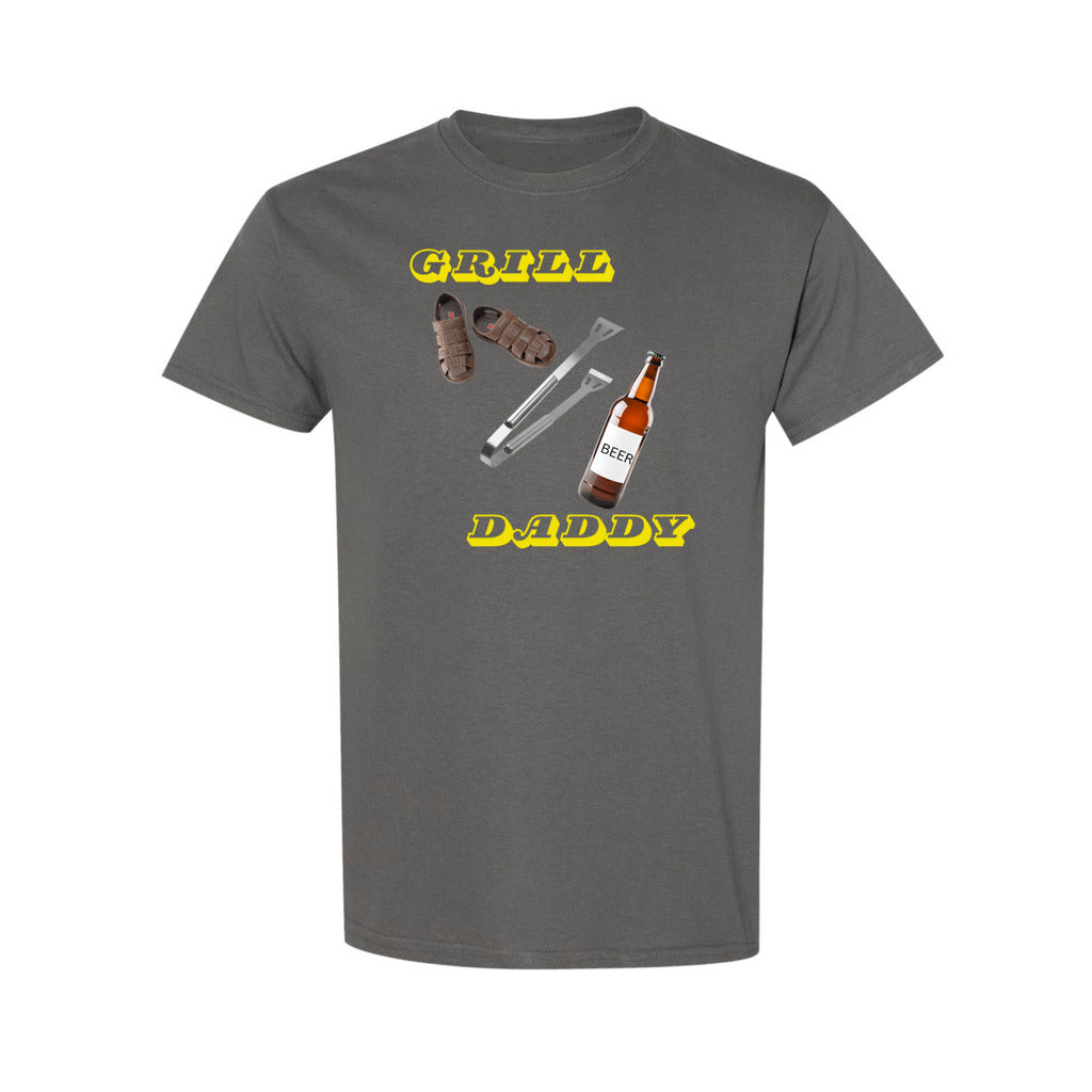 Charcoal - Grill Daddy 2 Men's Heavy Cotton T-Shirt|Great Father's Day Gift - mens t-shirt at TFC&H Co.