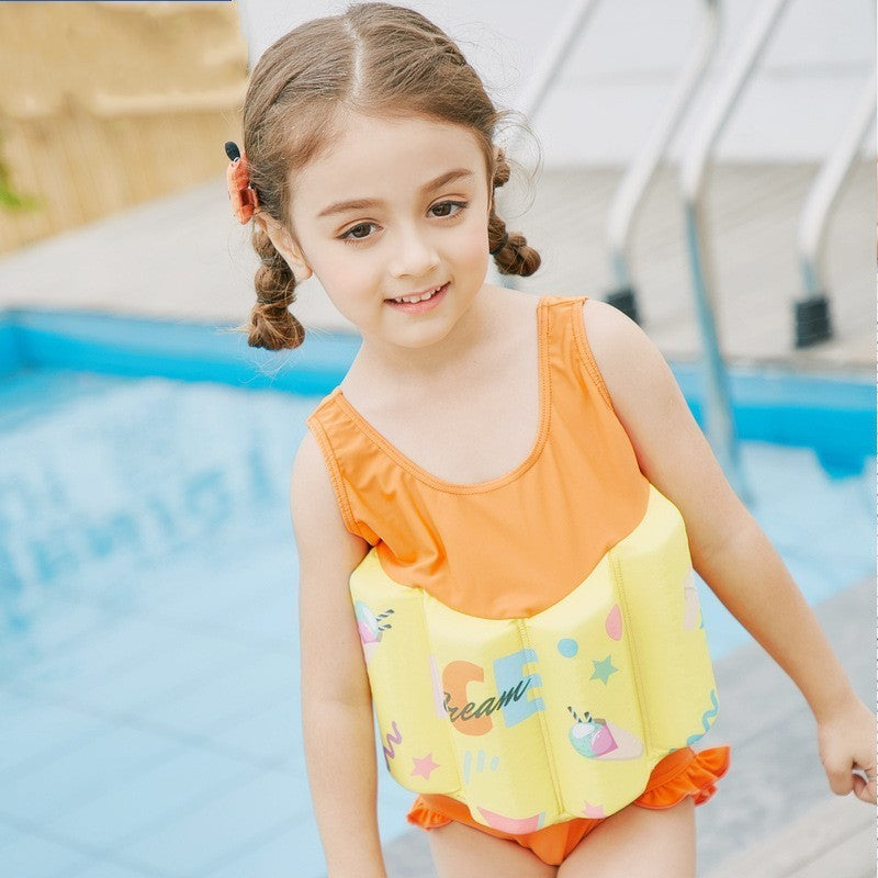 Children's Life Jackets Buoyancy One-piece Swimsuits Baby Girl Life Jackets