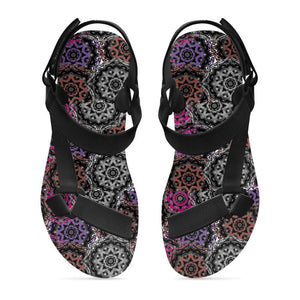 - Mandala Graffiti Open Toe Women's Sandals - womens sandals at TFC&H Co.